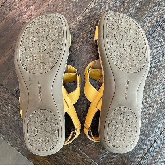 Naturalizer Eliora Leather Strap Sandals in Goldenrod - Picture 6 of 9